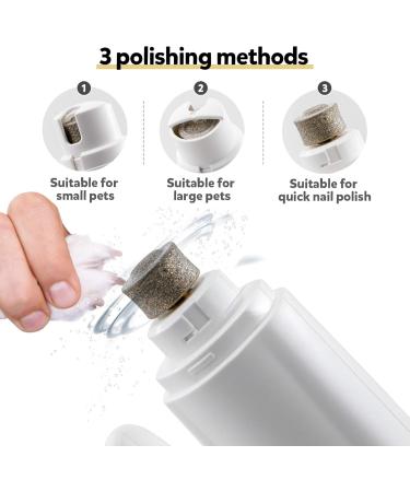 Dog Nail Grinder Pet Nail Clippers Upgraded 2 in 1 Electric Pet Nail Trimmer with LED Light Professional Dog Claw Care Paws Grooming Portable and Rechargeable for Large Medium Small Dogs & Cats - Buy Online on GoSupps.com