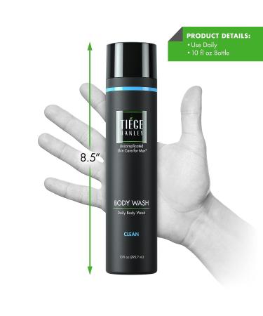 Tiege Hanley Daily Body Wash for Men - Sulfate Free Cleansing Formula - Mint and Eucalyptus Scent - 10 oz - Buy Online on GoSupps.com