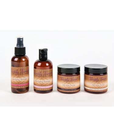 ANTI AGING KIT (4oz SET) Cleanser Toner Moisturizer Vitamin C Skin Care Facial Fine Lines Wrinkle Reducer Cell Pores Organic Vegan Face Firming Lotion 4 Ounce Kit (no bag)