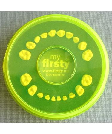 FIRSTY MICHTWAHNDING Round Fluor (Fluor Gelb/Schwarz Limited Edition Boy/Girl).Log booklet German.Including fridge magnet and hurray sticker.