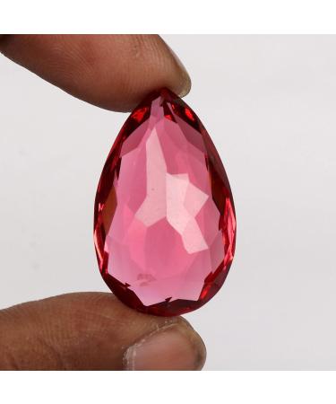 Buy REAL-GEMS 77.35 Ct Pink Tourmaline Pear Shaped Healing Crystal | International Shipping Available - Buy Online on GoSupps.com