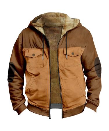 Coat plush jacket hoodie jacket oversize winter coat men fleece jacket warm sweater long sleeve standing collar upperwear breathable warm cuddly men's coat elegant jacket winter jacket coffee 4xl