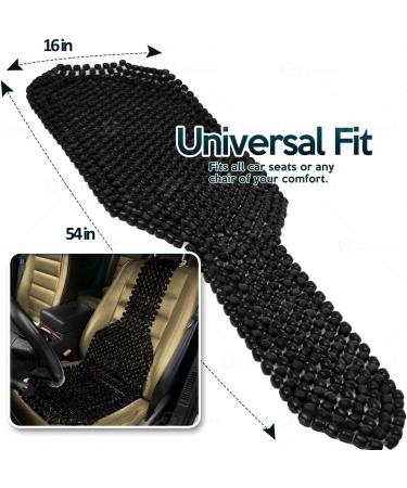 Zone Tech Wood Beaded Seat Cushion - Premium Quality Black Car Massaging Seat Cushion (2-Pack) - Buy Online on GoSupps.com
