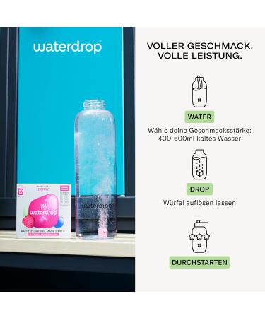 Waterdrop Microlyte Tennis Berry Set - 600ml Thermal Bottle 4 Electrolytes 9 Vitamins + Zinc Vegan Sugar-Free Sports Drink 12 Portions 6L - Best Hydration for Tennis - Buy Online on GoSupps.com