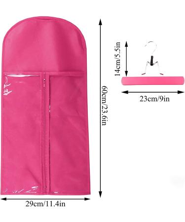 Buy 5 x Hair Extension & Wig Storage Bags with Hanger Set - Rose Red | International Shipping - Buy Online on GoSupps.com