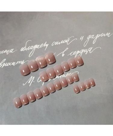 Press on Nails Short Fake Nails 24Pcs Shiny Pink False fingernail with Self-Adhesive Jelly Nail Glue Tabs Press On False Nails - Buy Online on GoSupps.com