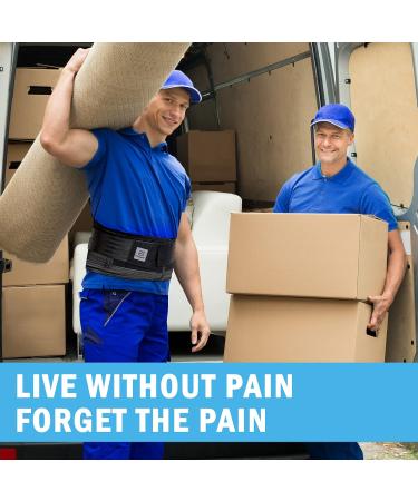 Back Brace by Prospour - Adjustable Lower Back Support Belt for Pain Relief | Breathable Lumbar Support for Men & Women (Medium - Buy Online on GoSupps.com