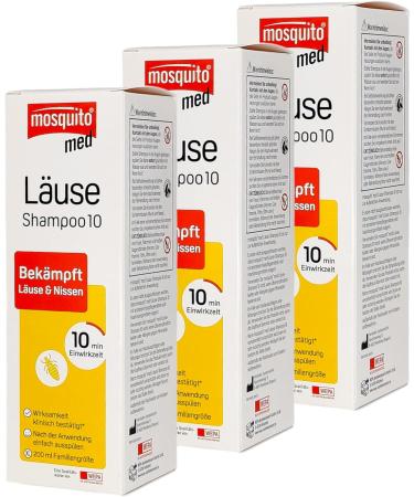 Buy Mosquito Med Lice Shampoo 3x200ml - Effective Head Lice Treatment | Family Size Savings Set + Free Pharma Pearl Gift - Buy Online on GoSupps.com