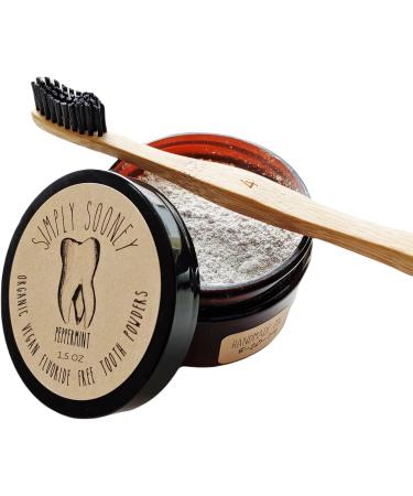 Fluoride Free Remineralizing Toothpaste Powder | Vegan & Gluten Free | Organic Peppermint - 1.5oz | International Shipping Available - Buy Online on GoSupps.com