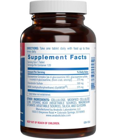 High Absorption Glucosamine Chondroitin MSM - Clinical Formula Bone Joint Tendon and Ligament Supplement with MSM Glucosamine Chondroitin - Non-GMO Gluten Free & Made in The USA - 120 Servings - Buy Online on GoSupps.com
