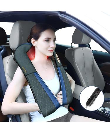 Glatiola Shiatsu Neck Back Massager with Heat - Pain Relief Electric Pillow for Shoulder, Lower Back, Leg, Foot - Deep Tissue Kneading Massage - Buy Online on GoSupps.com
