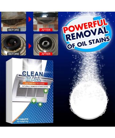 Multifunctional Effervescent Spray Cleaner Grease Stain Remover Foam Detergent Powerful Removal of Oil Stains for Kitchen 3PCS - Buy Online on GoSupps.com