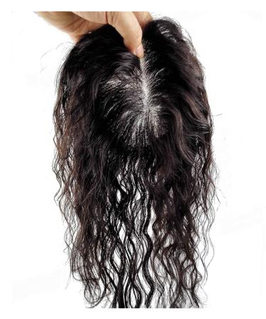 Real Hair Crown Attachment for Thin Hair - Mono-Crown Filler 12.7x14 cm Dark Brown 40.6 cm - Buy Online on GoSupps.com
