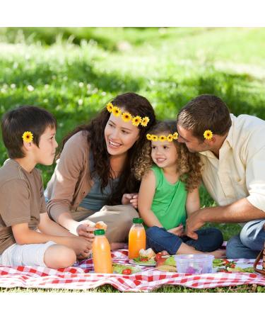 Oenothera 13 Pieces Daisy Headband Flower Crown Headband Flower Crown for Women Girls Wedding Festival Party Hair Headbands Accessories(Yellow) - Buy Online on GoSupps.com