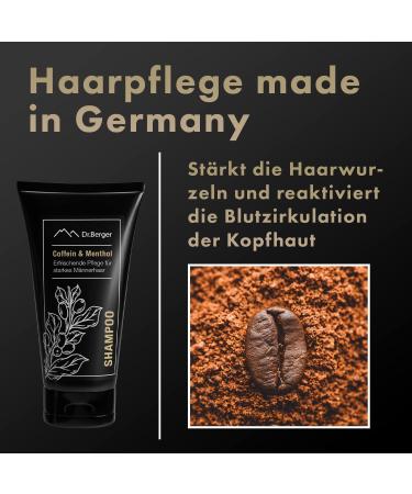  Dr. Berger Dr. Berger Coffee Shampoo for Men - Refreshing Care for Strong Hair - Caffeine & Menthol Shampoo 200ml Stimulates Hair Growth & Acts Against Itching Scalp - Buy Online on GoSupps.com