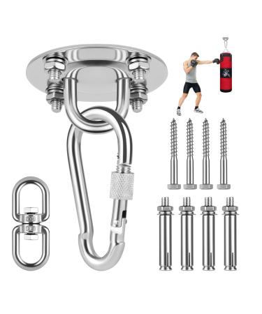 Flintronic ceiling hook stainless steel ceiling hook up to 400kg - punching bag bracket hammock attachment swing hook - ceiling holder outdoor & indoor - heavy load hook suspension #3 rounds 11 pieces