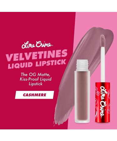 Lime Crime Velvetines Cashmere Liquid Matte Lipstick - Long-Lasting Velvety Matte, French Vanilla Scent - Vegan - Grey Beige - Buy Online on GoSupps.com