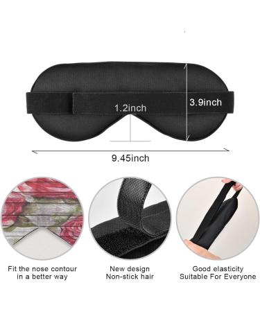 Wooden Floral Rose Sleep Mask | Soft Comfort Eye Shade Cover | Adjustable Strap for Men and Women - Buy Online on GoSupps.com