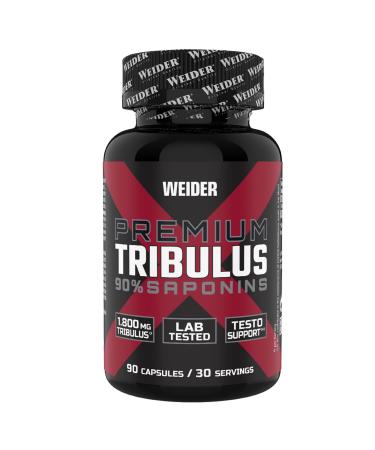 Weider Premium tribulus capsules tribulus terrestris high -dosed with 1 800 mg tribulus extract per portion standardized on 90% saponins with important zinc fitness booster 90 capsules