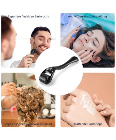Beard Roller 0.5mm - Derma Roller for Beard Growth & Skin Care | Micro Needle Roller for Men & Women - Buy Online on GoSupps.com