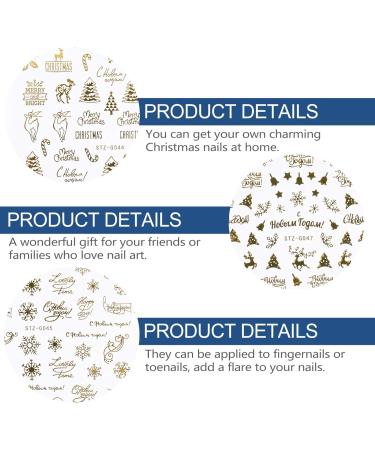 9 Sheets Nail Art Stickers Christmas Nail Sequins Christmas Transfers Sticker Christmas Nail Glitter Nail Art Decoration Cartoon Stickers Cartoon Nail Decals 3d Nail Stickers Flash - Buy Online on GoSupps.com