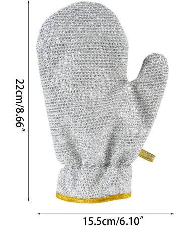 YZYDF 2pc Convenient Double Sided Silver Wire Dishwashing Gloves Heat and Cold Resistant Wire Dishwashing Rags Waterproof - Buy Online on GoSupps.com