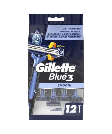 Gillette Blue 3 Smooth Disposable Razors 12 Pack