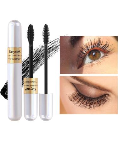 Mascara Waterproof | Black Waterproof Voluminous Double Effect Essence Mascara for Lifting Curling Multiplying. Feathery Soft Full Lashes Eye Makeup - Buy Online on GoSupps.com