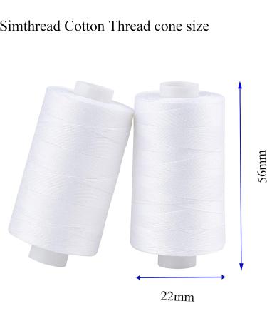 Simthread All Purposes 50s/3 Cotton Quilting Thread - 550 Yards Each (12 White) | Piecing Sewing Supplies - Buy Online on GoSupps.com