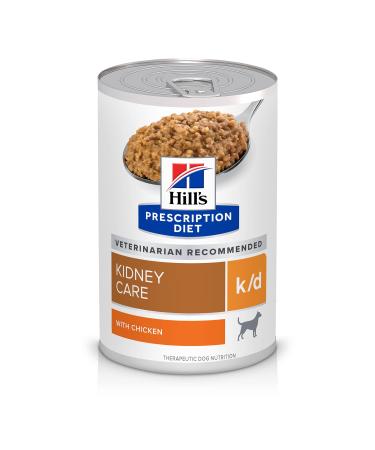 Hill's Prescription Diet k/d Kidney Care with Chicken Canned Dog Food, Renal Food, Veterinary Diet, 13 oz., 12-Pack Wet Food (Packaging May Vary) - Buy Online on GoSupps.com
