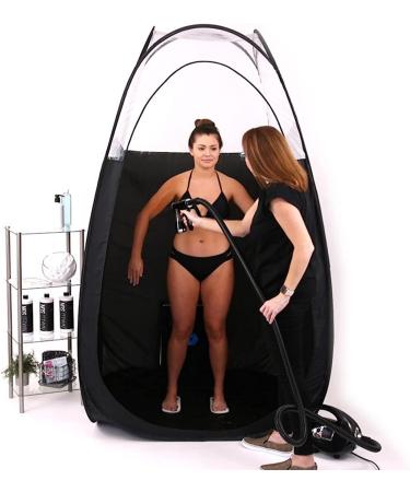 Portable Black Spray Tanning Tent Pop Up Booth with Carry Bag - Buy Online on GoSupps.com