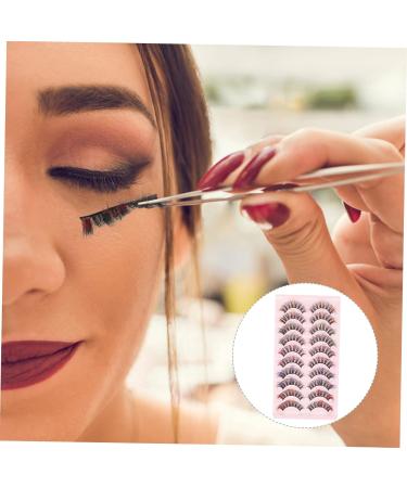 FRCOLOR Dd Volume False Eyelashes for Women Girls Fluffy Eyelashes Natural Look Female Eyelashes for Women Thick 10 Pairs - Buy Online on GoSupps.com