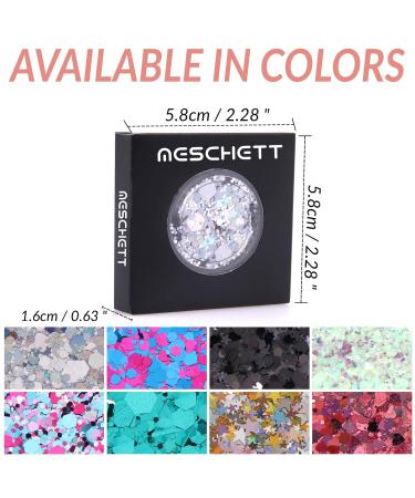 Buy Holographic Body Glitter | Festival Cosmetic Glitter for Face Hair & Nails - Sparkle in Silver! - Buy Online on GoSupps.com