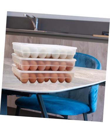 34 Egg Preservation Box Plastic Container Fridge Egg Holder Tray Plastic Egg Tray With re-usable - Buy Online on GoSupps.com