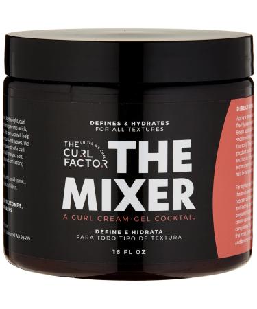 The Curl Factor presents The Mixer  a 16 oz all in one  lightweight  curl cream gel cocktail that will give you soft  shiny and bouncy curls every time.