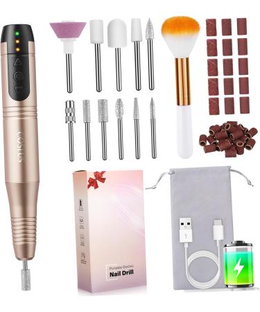 Beaupretty Golden Nail Polisher Nail File Nail Kits Nail Art Kit Nail Drill Manicure Kit for Women Nail Tools for Manicure Nail Shaper Aluminum Alloy Electric Miss Plastic - Buy Online on GoSupps.com