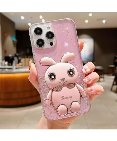 Buy Tivenfezk Caricature Glitter Rabbits Samsung Galaxy S10 Case - Soft Silicone Bling Shell with Hidden Stand - Transparent Protective Cover in Pink - Buy Online on GoSupps.com