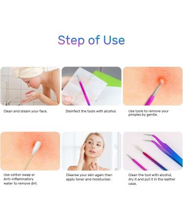 Blackhead Remover Tool JOLIFILE 3 Pcs Pimple Popping Kit Removing Spot Extractor Tools for Nose Facial Popper Whitehead-Colorful 3 Count (Pack of 1) - Buy Online on GoSupps.com