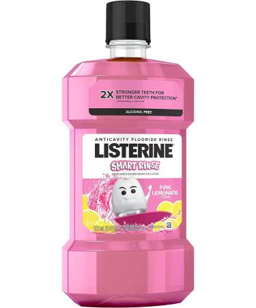 Listerine Smart Rinse Kids Fluoride Mouthwash - Pink Lemonade Flavor - 500 mL - Buy Online on GoSupps.com