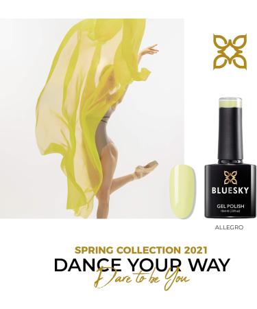 Bluesky Gel Nail Polish Spring 2021 Collection Allegro Ss2101 10 ml Pastel Nude Yellow Green (Requires Curing Under LED or UV Lamp) - Buy Online on GoSupps.com