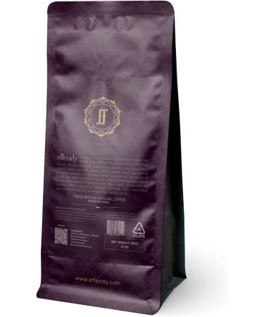 Yemen Mocha Khulani Coffee - 340g (12oz) - Effendy Premium - Certified Grade 1 - Whole Bean - Medium Roast - Bag - Buy Online on GoSupps.com