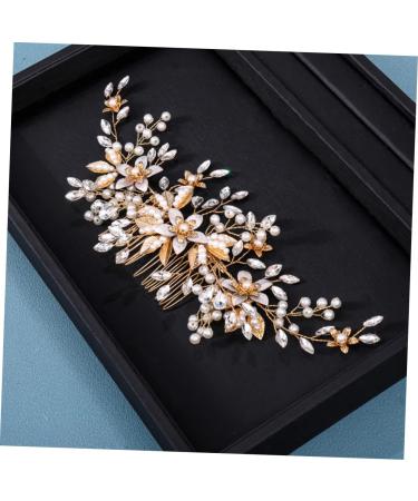 Didiseaon Headgear Rhinestone Hair Clip Accessories Rhinestone Barrettes Crystal Headpiece Wedding Pearl Hair Barrettes Bridal Hair Decor Hair Dryer Brush Tiara Comb Bride Metal The Flowers - Buy Online on GoSupps.com