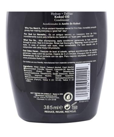 Ogx Hydrate + Defrizz Kukui Oil Conditioner - 13 oz | Smoothing & Nourishing Formula - Buy Online on GoSupps.com