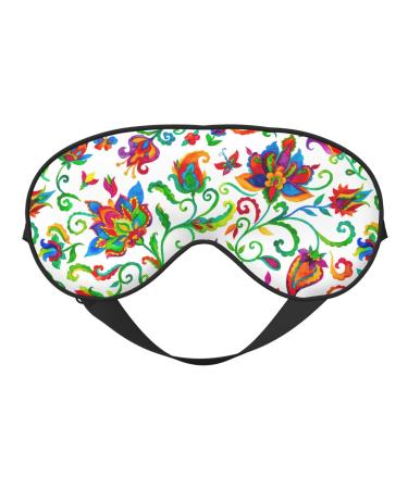 Paisley Sleep Mask Adjustable Double -Sided Eye Mask Soft Sleeping Eye Covers for Sleeping Perfect Shading Reduce Eye Edema
