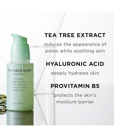 Buy The Face Shop Tea Tree Pore Ampoule - Hydrating & Exfoliating Serum for Pore Minimization | Korean Skincare AHA BHA PHA Hyaluronic Acid - Buy Online on GoSupps.com