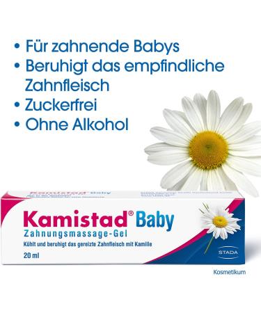 Kamistad Baby Teething Gel - Soothes Irritated Gums & Relieves Dental Discomfort - 20 ml - Fast International Shipping - Buy Online on GoSupps.com