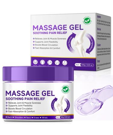 Joint Massage Purple Gel Soothing Massage Cream for Joint Activities Muscle Knees Lumbar Neck Back Hands/Feet Light-Weight & Easliy Spread for Post-Workout Long-time Sitting|3.53Oz 3.53 Fl Oz (Pack of 1)