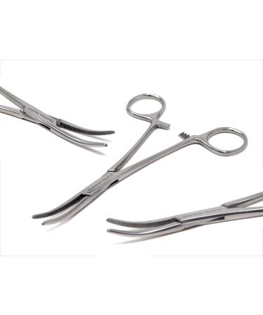 Multifunctional Hemostat Forceps 5" in Length with Curved Serrated Jaws Used as Fishing Pliers Ear Piercing Clamp and Pet Ear Nose Hair Pull Locking Tool Made of High Grade Stainless Steel - Buy Online on GoSupps.com