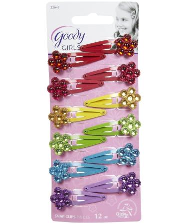 Goody Jeweled Flower Contour Clip 12 ct - Stylish Hair Accessory for Everyday Glam - Buy Online on GoSupps.com