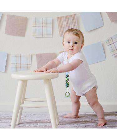 Smlpuame Baby Pacifier Chain - 6 BPA-Free Fabric Bands for Boys & Girls Dino Designs Fits Most Pacifiers & Teething Toys - Perfect Dummy Clips! - Buy Online on GoSupps.com